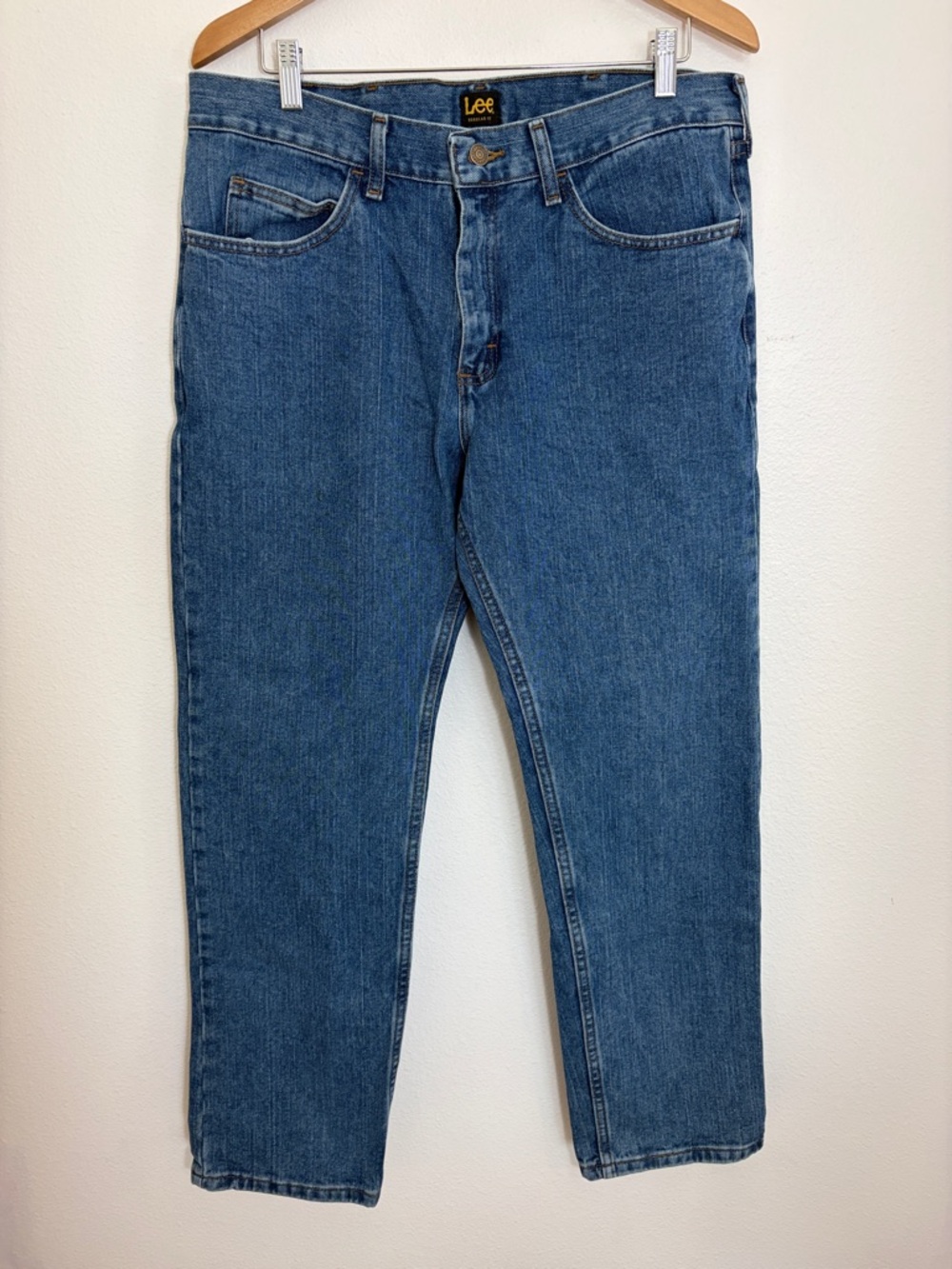 Lee Straight-Leg Blue Denim Jeans